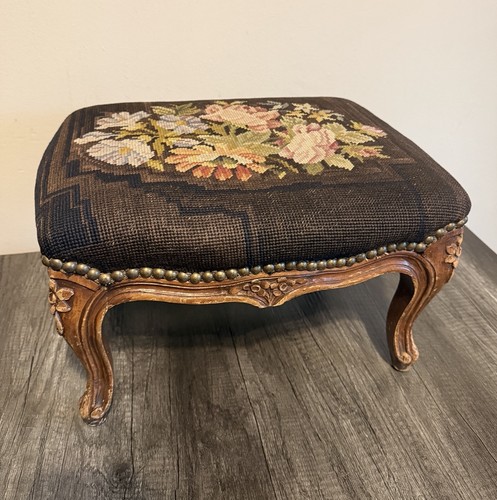 Antique french footstool - antique,