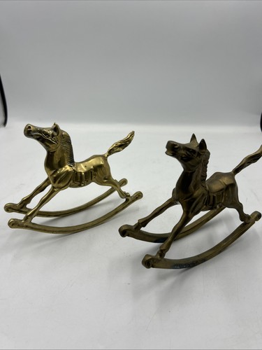 Vintage solid brass - pair, of