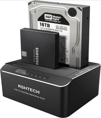 Dual bay hard drive docking - bay,