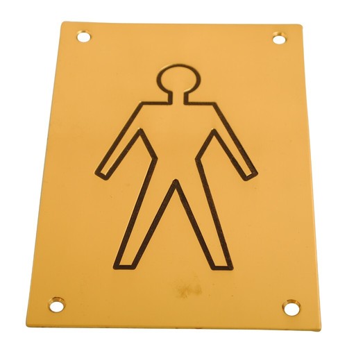Male toilet sign polished - male,