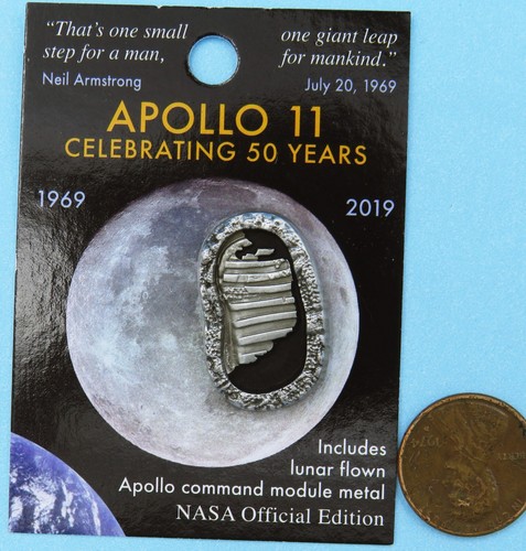 Pin flown metal nasa - pin, apollo