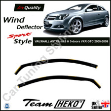 VAUXHALL ASTRA mk5 H 3doors VXR GTC CDT Coupe 2005-2009 2pc Wind Deflectors HEKO
