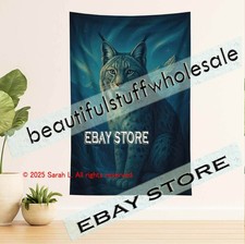Lynx aurora tapestry mountain