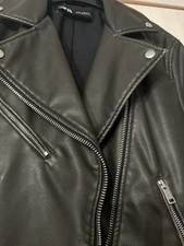 Zara BROWN Faux Leather Bomber