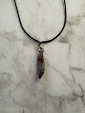 Raw Rainbow Fluorite Pendant