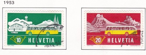 Switzerland 1953 post bus - switzerland,