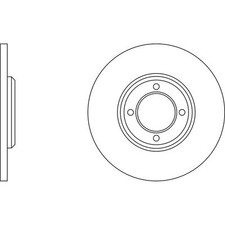 2x Brake Discs Solid For Ford