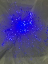 Vtg Fibre Optic Lamp Light Table Blue Battery Powered Christmas Gift Present