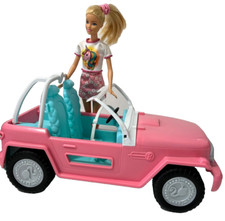 Barbie Doll and Pink Jeep