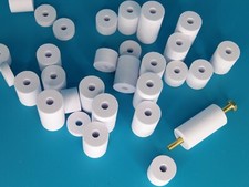 White plastic standoff spacers - white,