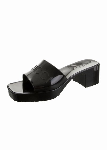 Nwt gucci women nero - nero, rubber