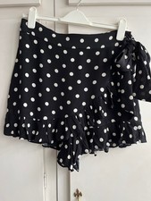 Zara Skort Size EUR L Black with White Dots