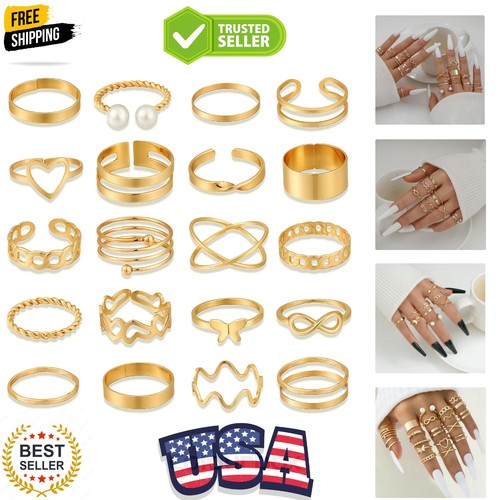 Gold knuckle rings set for - gold,