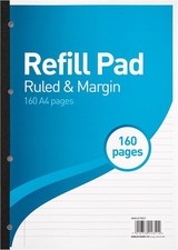 SUMMIT A4 Lined Refill Pad 160 Pages Ruled with Margin – Single Notepad