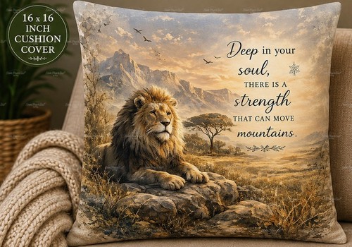 Lion inspiration cushion cover - lion,