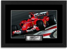 Michael Schumacher F1 World Champion Print Signed Photo Display Poster A4 Framed