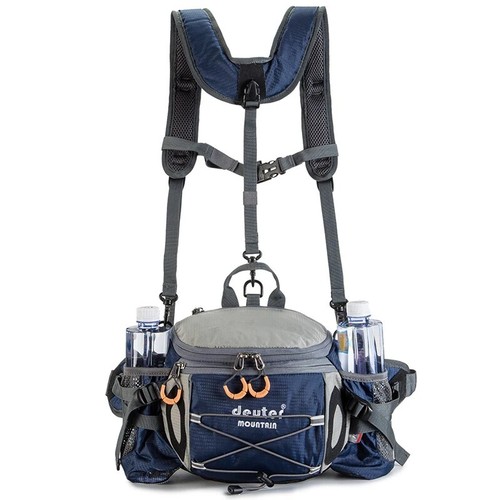 Hiking waist pack with bottle - with,