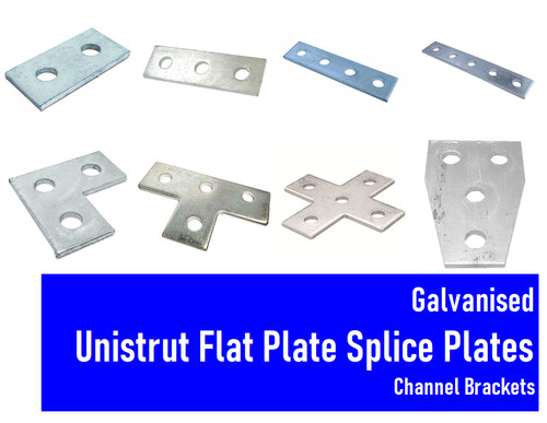 Galvanised unistrut flat - flat, plate