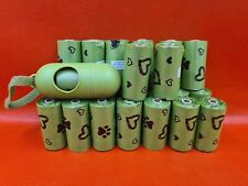 25 Biodegradable Dog Poop Bags Pet Poo Waste Bags High Quality Heavy Duty Holder