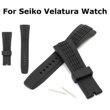 26mm Black Rubber Watch Band