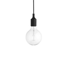 Muuto E27 Pendant Light Black With Bulb