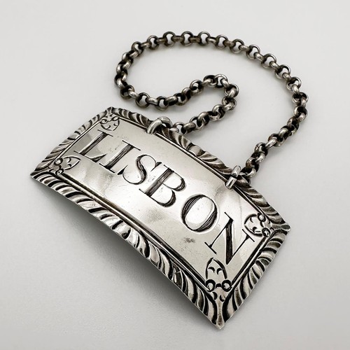 Georgian lisbon decanter label - decanter,