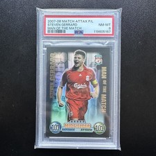 Steven Gerrard - PSA 8 - Man Of The Match - Topps Match Attax 2007/08 Rare card