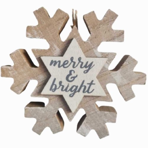 Merry bright snowflake - bright,