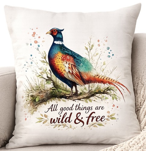 Wild free pheasant cushion - &,