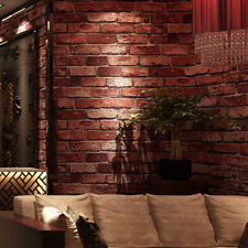 3D REALISTIC SLATE BRICK WALLPAPER RUSTIC RED STONE EFFECT WALL BACKDROP DECOR