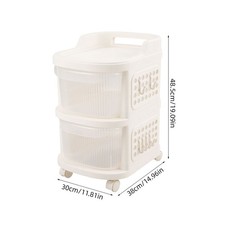 Plastic Drawers Trolley Cart Storage Rack Rolling Shelf Beauty Office on Wheel