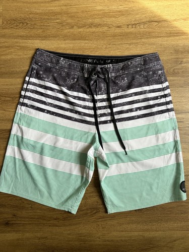 Neill teal white striped - teal,