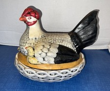 Antique Staffordshire Hen