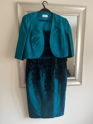 Peacock green and black