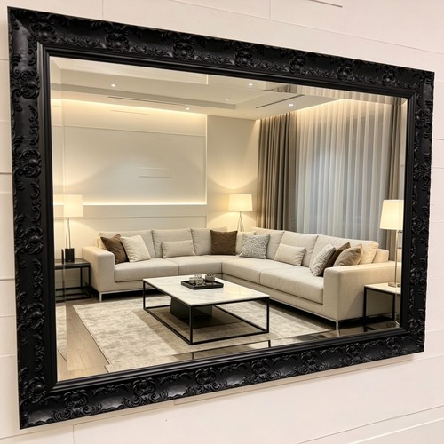 Large black satin french - large,