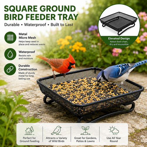Wild bird feeder tray - tray,, raised