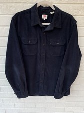 Levis Shirt Mens Large Blue Red Tab Standard Relaxed Fine Corduroy Overshirt