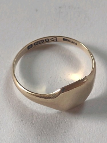 Antique 9ct gold signet ring - ,