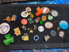 Lot of 30 assorted badges, charity, promotional, organisations