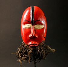 African Dan Mask Red Face