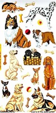 DOG DAZE Sticko Stickers - Pets Puppies Dalmatian Collie Alsatian Bulldog Hound