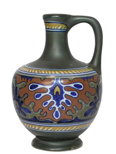 Antique gouda art deco jug - art,
