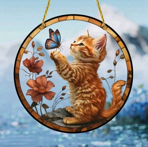Kitten cat stained - cat,