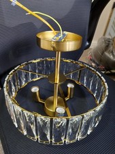 Modern Gold Finish Crystal