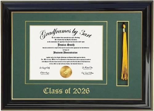 Custom diploma frame with - diploma,