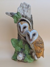 VINTAGE OWLS ORNAMENT FIGURINE THE LEONARDO COLLECTION FINE PORCELAIN