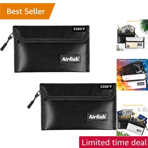 Fireproof wallet cash bag - &,