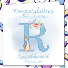 Personalised New Baby Boy Card