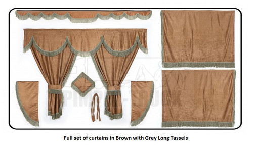 Truck curtains iveco brown - curtains,