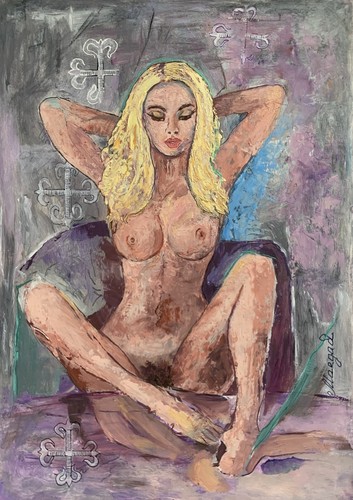 Erotic art original drawing - original,